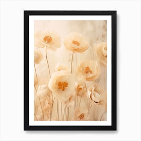 Boho Dried Flowers Buttercup 4 Art Print