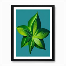 Starfruit Leaf Vibrant Inspired 1 Art Print