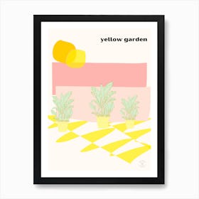 Los Angeles Yellow Garden Art Print