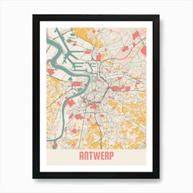 Antwerp Map Poster Art Print