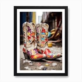 Cowgirl Street Boots 2 Art Print