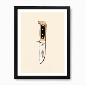 Knife Drawing Art Print