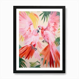 Pink Ethereal Bird Painting Macaw 4 Art Print
