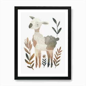 Charming Nursery Kids Animals Lamb 2 Art Print