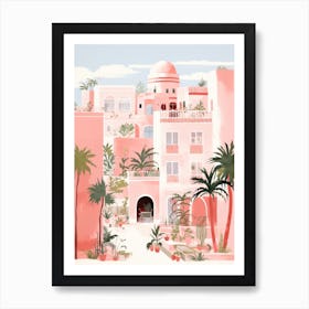 Pink Houses In Morocco Art Print