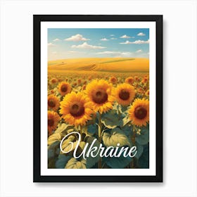 Ukraine Sunflower Fields Art Print