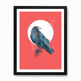 Blue Crow 2 Art Print