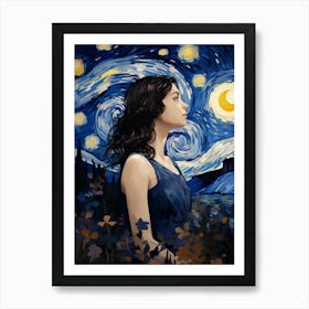 Starry Night Dreamscape Capturing The Essence Of Van Gogh S Universe Art Print