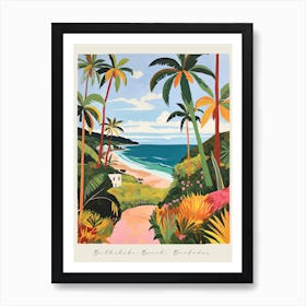 Poster Of Bathsheba Beach Barbados, Matisse And Rousseau Style 1 Art Print