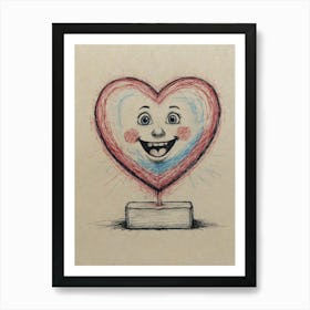 Heart Of A Clown 1 Art Print