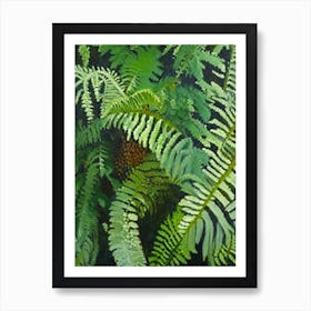 Lace Fern Cézanne Style Art Print