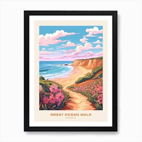 Great Ocean Walk Australia Hike Poster 2 Art Print