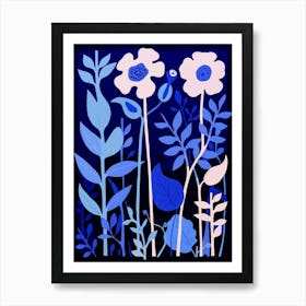 Blue Flower Illustration Bluebell 2 Art Print