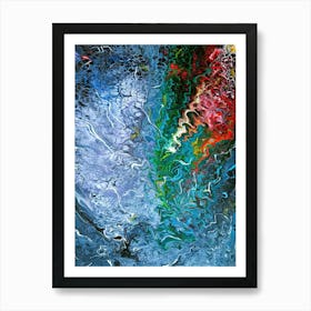 Abstract art print on canvas "Energy Whirlwinds". Art Print