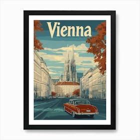 Aihrgdesign A Vintage Travel Poster Of Vienna Art Print