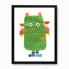 Green Monster That Is Actually Very Cute Art Print