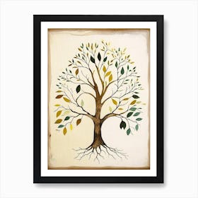 Family Tree 1, Symbol Abstract Painting Art Print