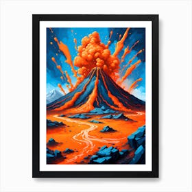 Volcano Orange 1 Art Print