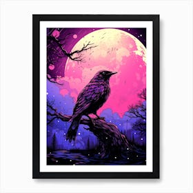 Crow On A Tree Art Print