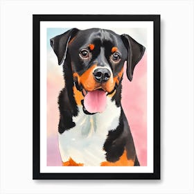 Manchester Terrier Watercolour Dog Art Print