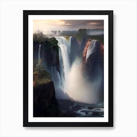 Victoria Falls Of The North, Canada Realistic Photograph (2) Art Print