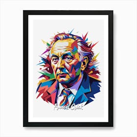 Francis Crick 03 Portrait WPAP Pop Art Art Print