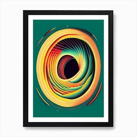 Wormhole Vintage Sketch Space Art Print