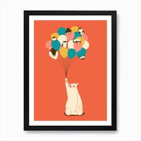 Penguin Bouquet Art Print