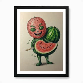 Watermelon Man 2 Art Print