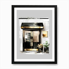 Black And Gold Store Front Poster