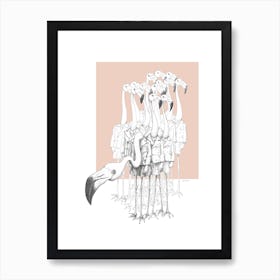 Flamingo Boys Weird And Wonderful Art Print