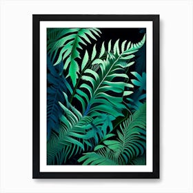 Ghost Fern Vibrant Art Print