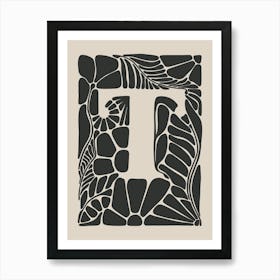 Botanical Letter T No 0760 Poster