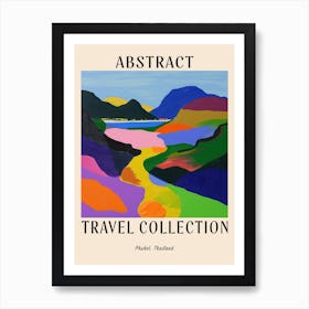 Abstract Travel Collection Poster Phuket Thailand 3 Art Print