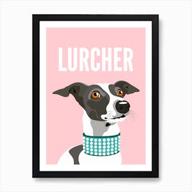 Lurcher Dog Art Print