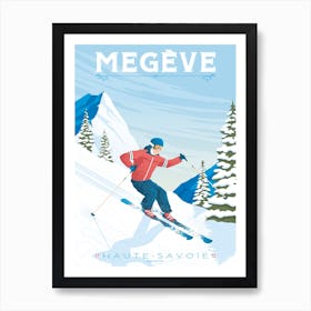 Megeve Ski Resort France Art Print