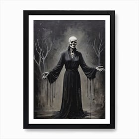 Dance With Death Skeleton Painting (50) Art Print