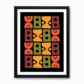 Retro Mid Century Modern Abstract Art Print