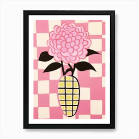 Peonies Flower Vase 5 Art Print