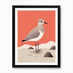 Minimalist Grey Plover 2 Illustration Art Print