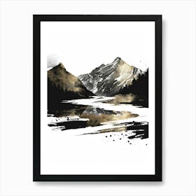 Mountain Landscape Painting 1 Art Print