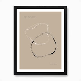 Neutral Abstract Shapes Art Print