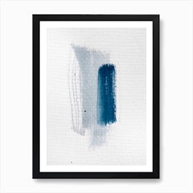 Aquarelle Meets Pencil Mint Blue Art Print