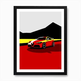 Alfa Romeo Giulia GTA M - pop red Art Print