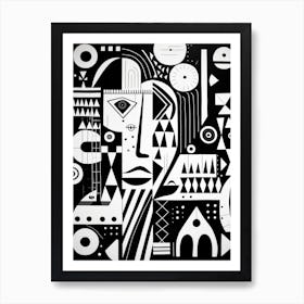 Whimsical Abstract Geometric Shapes 2 Art Print