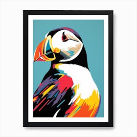 Andy Warhol Style Bird Puffin 4 Art Print