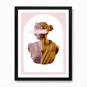 Artemis Poster in Pink Orange für Wohnzimmer