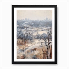 Winter City Park Painting Hampstead Heath London 4 Art Print