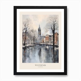 Winter City Park Poster Westerpark Amsterdam Netherlands 4 Art Print