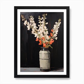 Bouquet Of Toadflax Flowers, Autumn Fall Florals Painting 0 Art Print